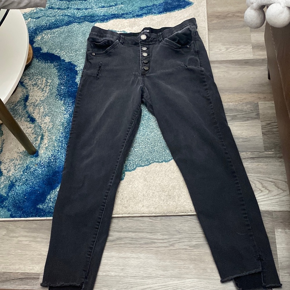 Mac & Me size 12 black button up jeans